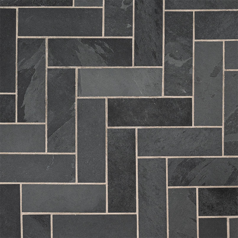 MSI Montauk Black 4 x 12 Gauged Slate tile (SMONBLK412G) – MSI product image