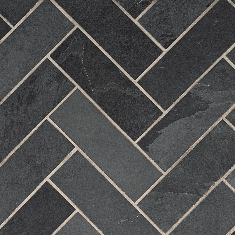 MSI Montauk Black 4 x 12 Gauged Slate tile (SMONBLK412G) – MSI product image
