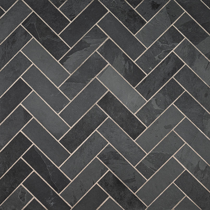 MSI Montauk Black 4 x 12 Gauged Slate tile (SMONBLK412G) – MSI product image