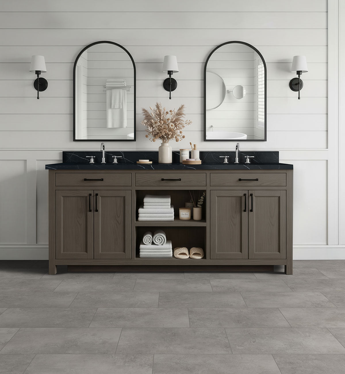 MSI Glenridge Mountains Gray luxury vinyl plank 12 x 24 (VTGMOUGRA12X24-2MM-12MIL)