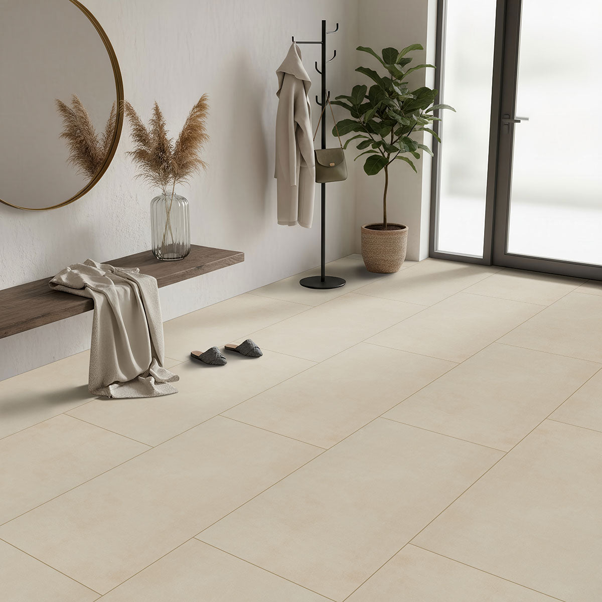 MSI Murcia Alabaster 24 x 48 Matte Porcelain tile (NMURALA2448) – MSI room scene (entryway)
