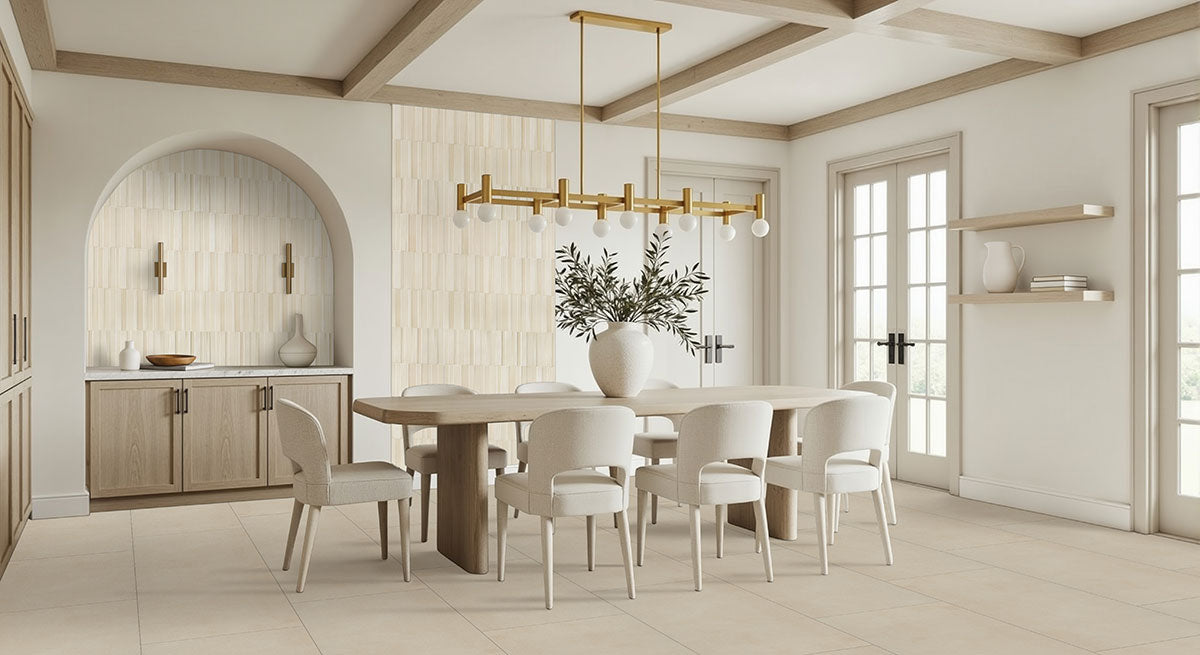 MSI Murcia Alabaster 24 x 48 Matte Porcelain tile (NMURALA2448) – MSI room scene (living room)