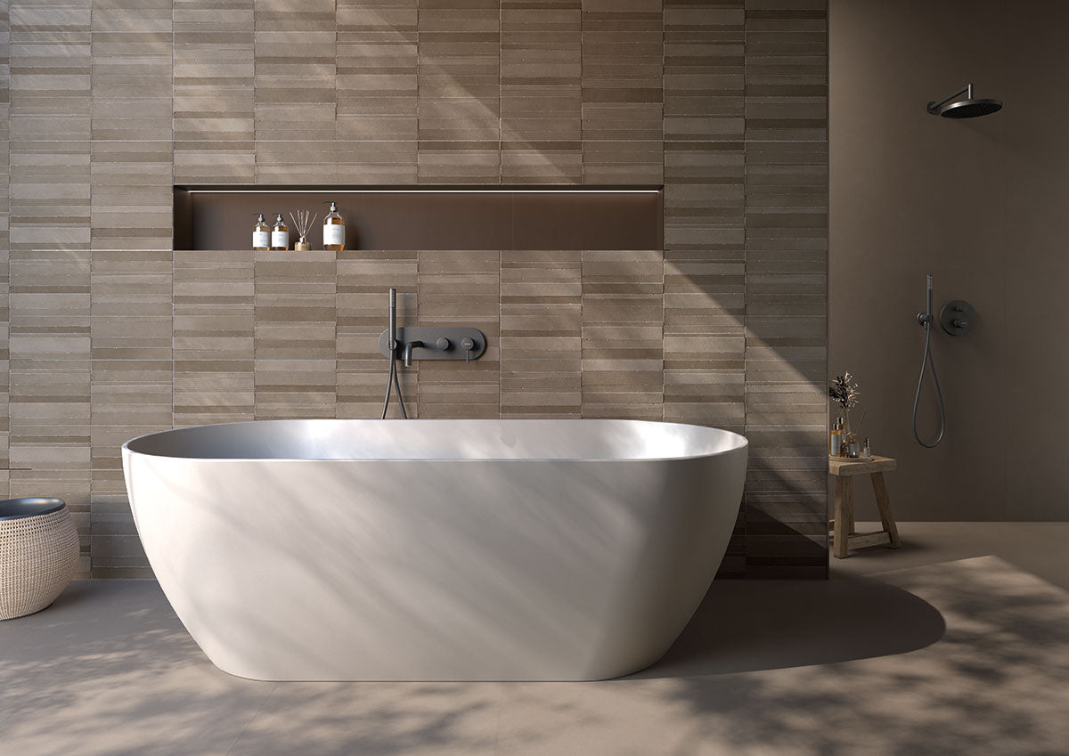 MSI Murcia Clay 24 x 48 Matte Porcelain tile (NMURCLA2448) – MSI room scene (bathroom)