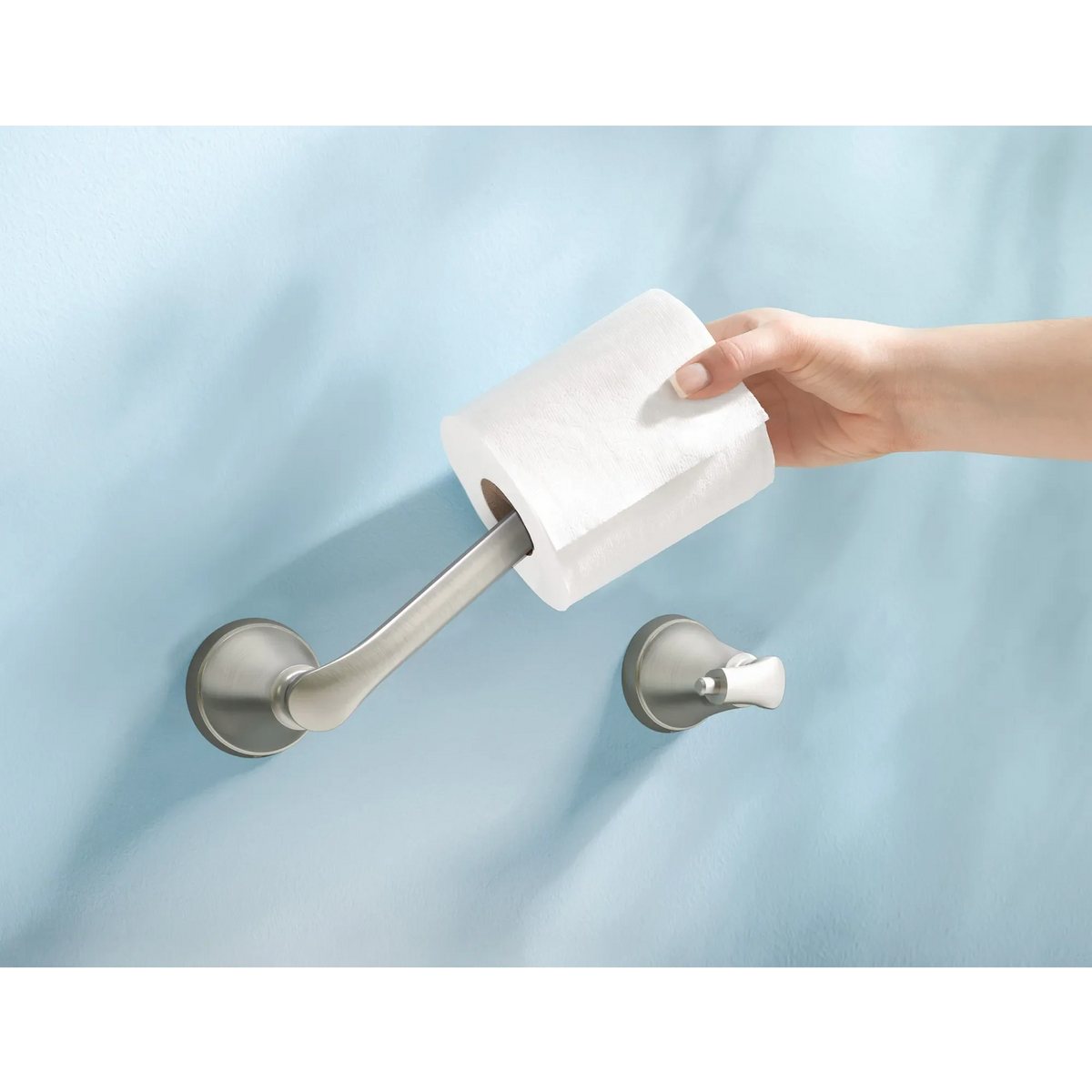 Moen Tiffin Pivoting Toilet Paper Holder MY4808 in Brushed Nickel (MY4808BN) - view 3