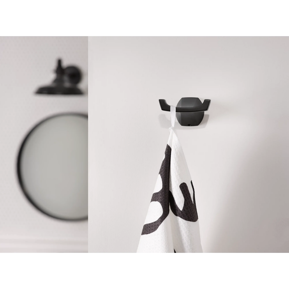 Moen Lindor Double Robe Hook MY8703 in Matte Black (MY8703BL) - view 2