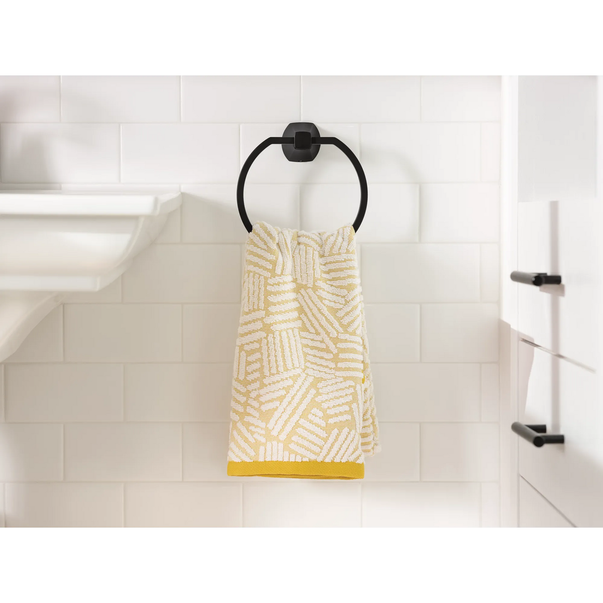 Moen Lindor Towel Ring MY8786 in Matte Black (MY8786BL) - view 2