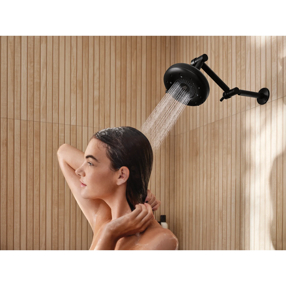Moen Shower Arm S116 in Matte Black (S116BL) - view 9