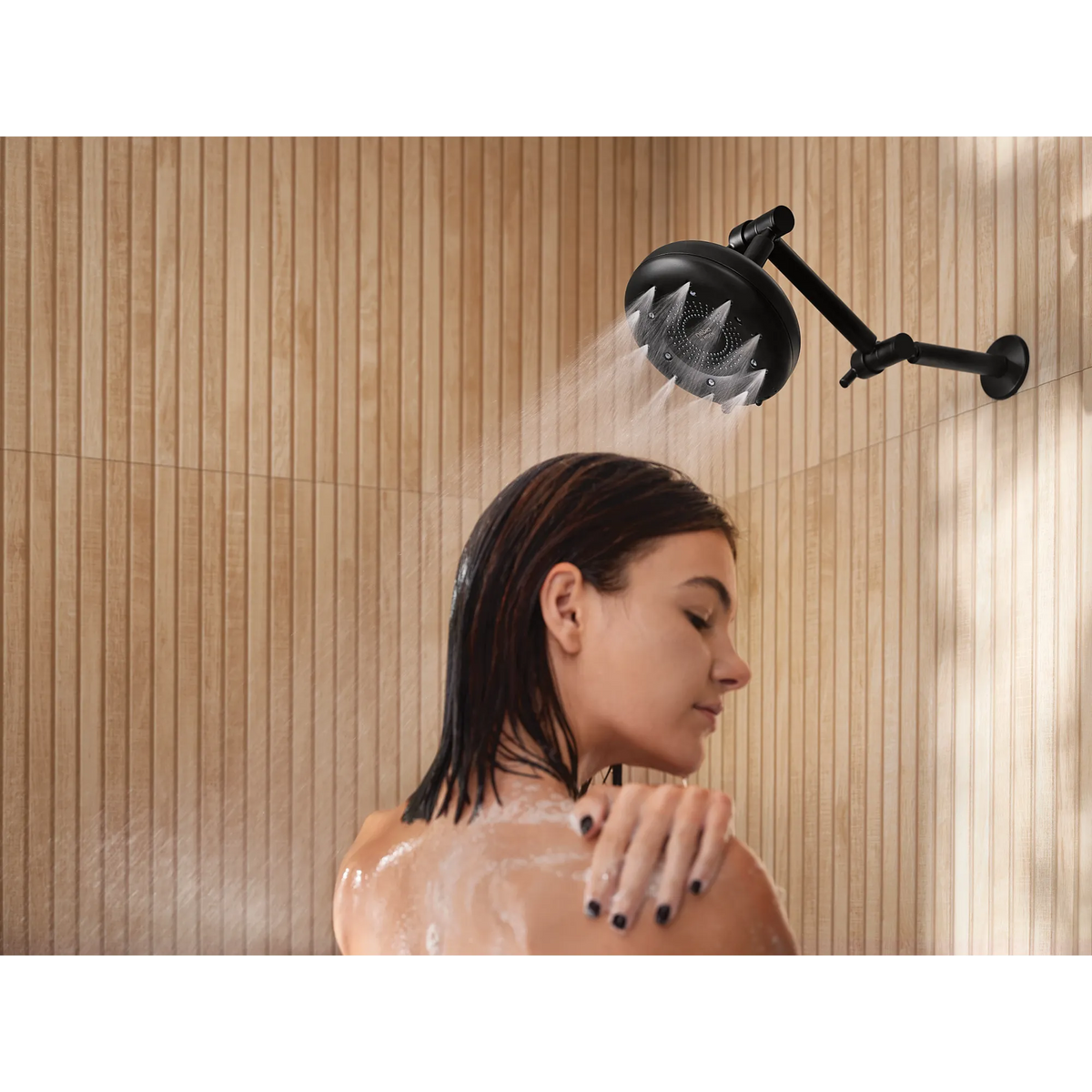 Moen Shower Arm S116 in Matte Black (S116BL) - view 12
