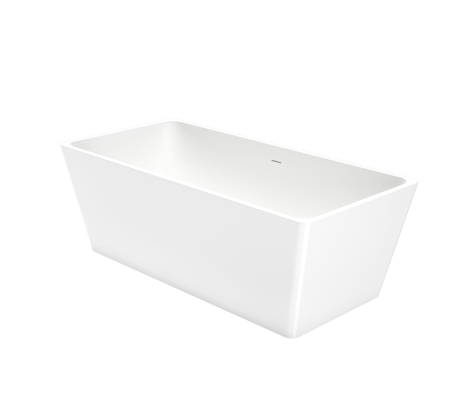 Nakuru 67 x 31 Acrylic Freestanding Rectangular Center Drain Bathtub in White - Plumbing Market