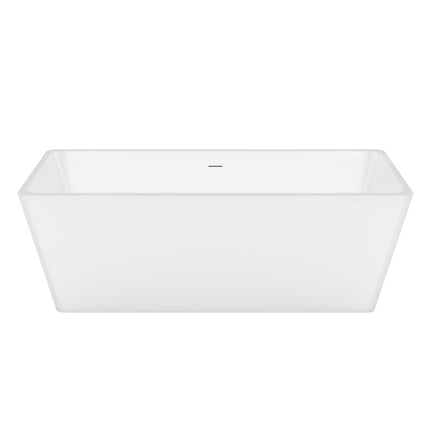 Nakuru 67 x 31 Acrylic Freestanding Rectangular Center Drain Bathtub in White - Plumbing Market
