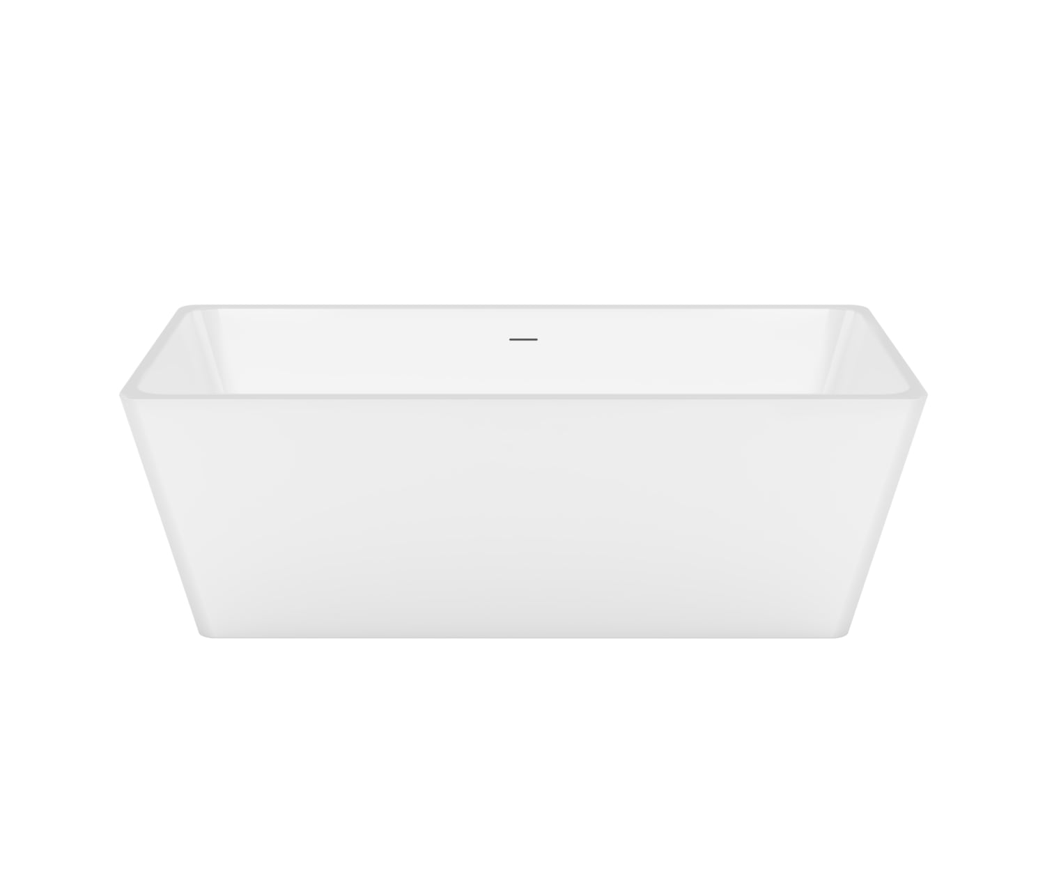 Nakuru 67 x 31 Acrylic Freestanding Rectangular Center Drain Bathtub in White - Plumbing Market