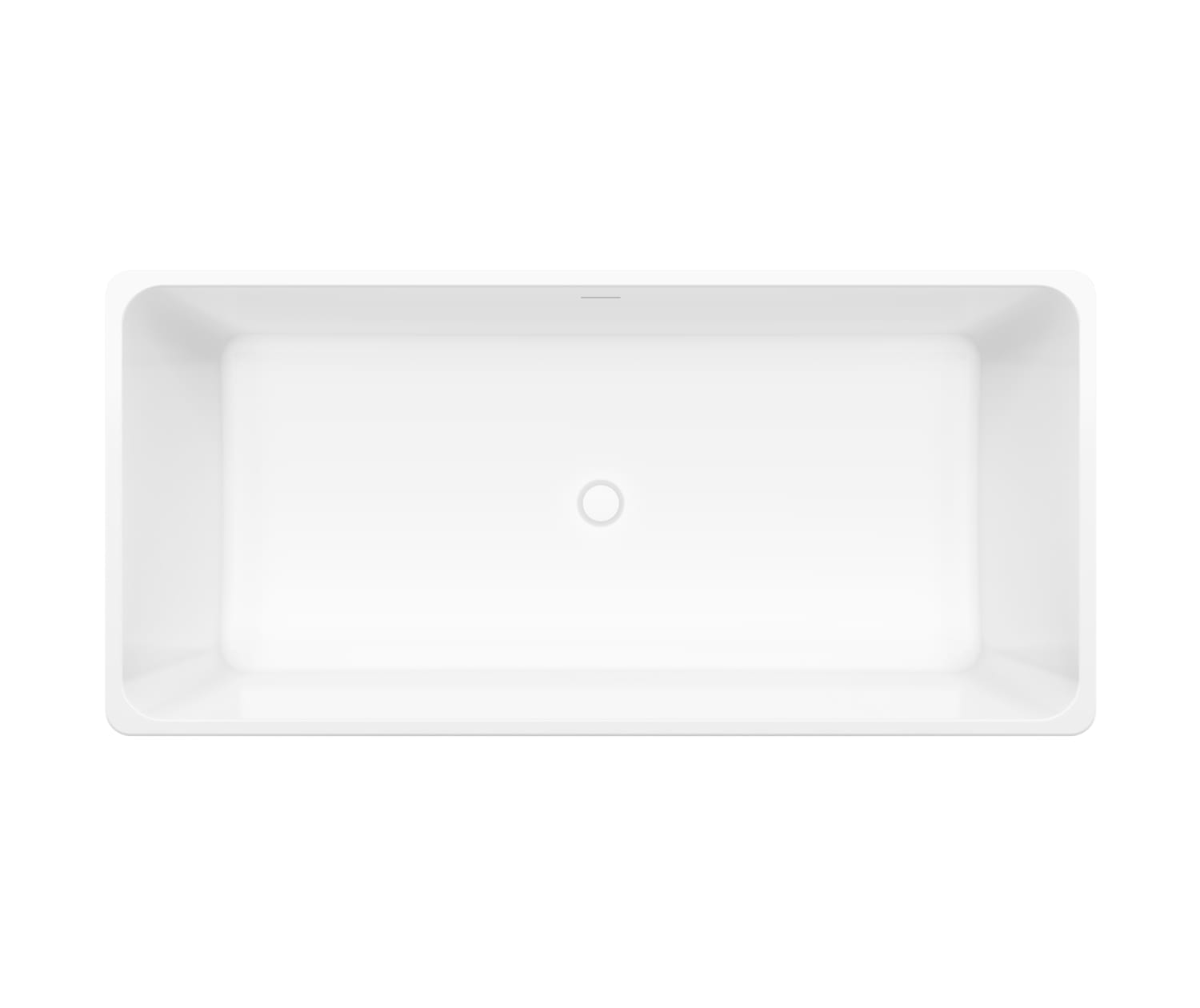 Nakuru 67 x 31 Acrylic Freestanding Rectangular Center Drain Bathtub in White - Plumbing Market
