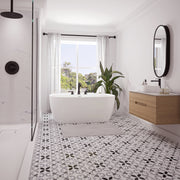 Neptune Alaro 5528 Acrylic Freestanding Center Drain Bathtub in White