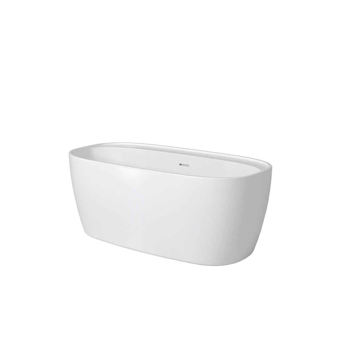 Neptune Alaro 5528 Acrylic Freestanding Center Drain Bathtub in White - image 3