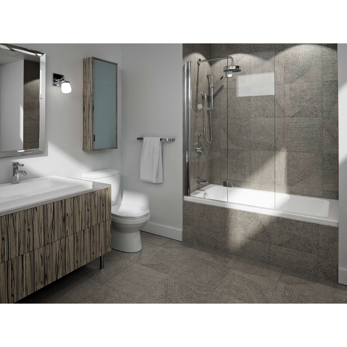 Neptune Albana 3266 IF AFR Acrylic Alcove Bathtub in White