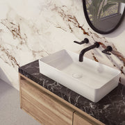 Neptune Alta Rectangular Ceramic Sink in White