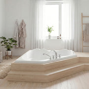 Neptune Ariane 6060 Acrylic Corner Center Drain Bathtub in White