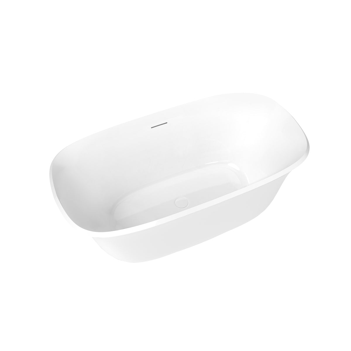 Neptune Arta 5931 Acrylic Freestanding Center Drain Bathtub in White - image 3