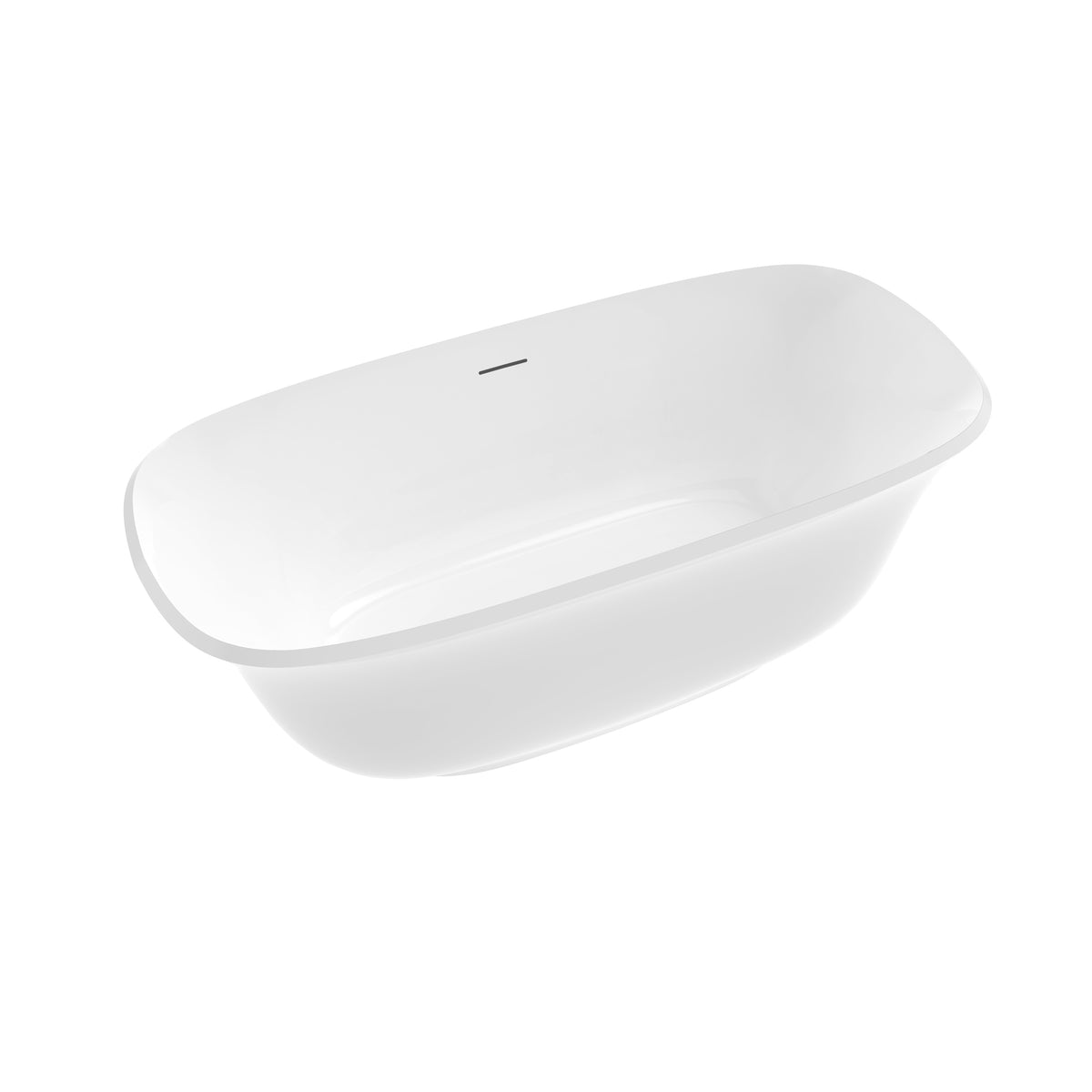 Neptune Arta 6731 Acrylic Freestanding Center Drain Bathtub in White - image 3