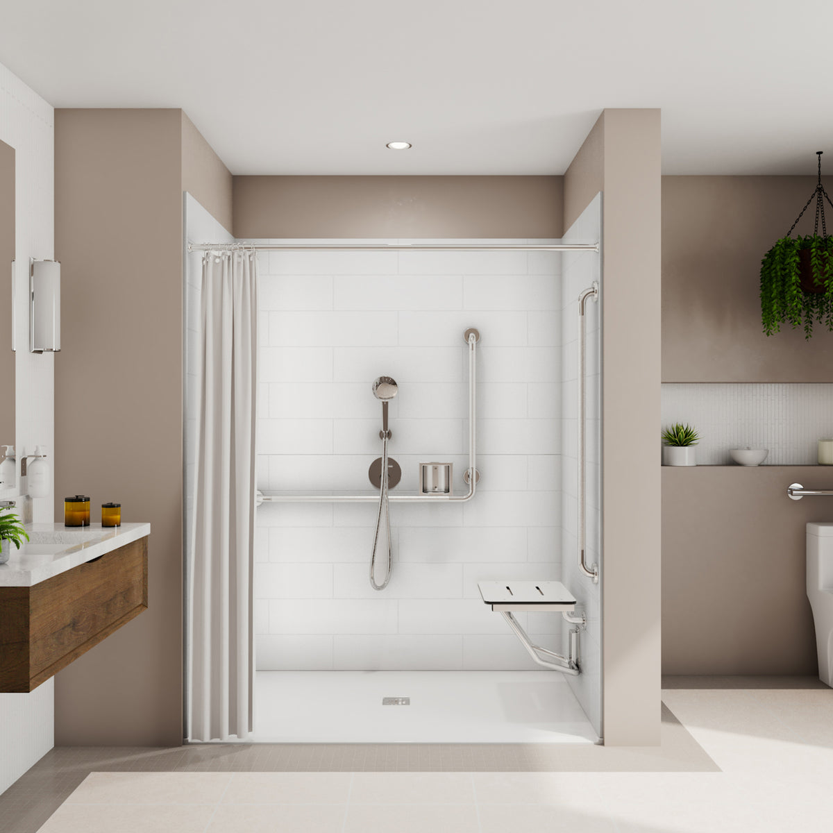 Neptune Aspire 6238 AcrylX Direct-to-stud Four-piece Alcove Shower Wall Kit - image 12