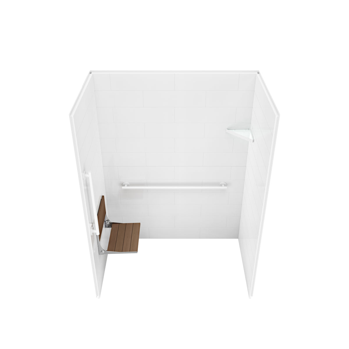 Neptune Aspire 6238 AcrylX Direct-to-stud Four-piece Alcove Shower Wall Kit - image 17