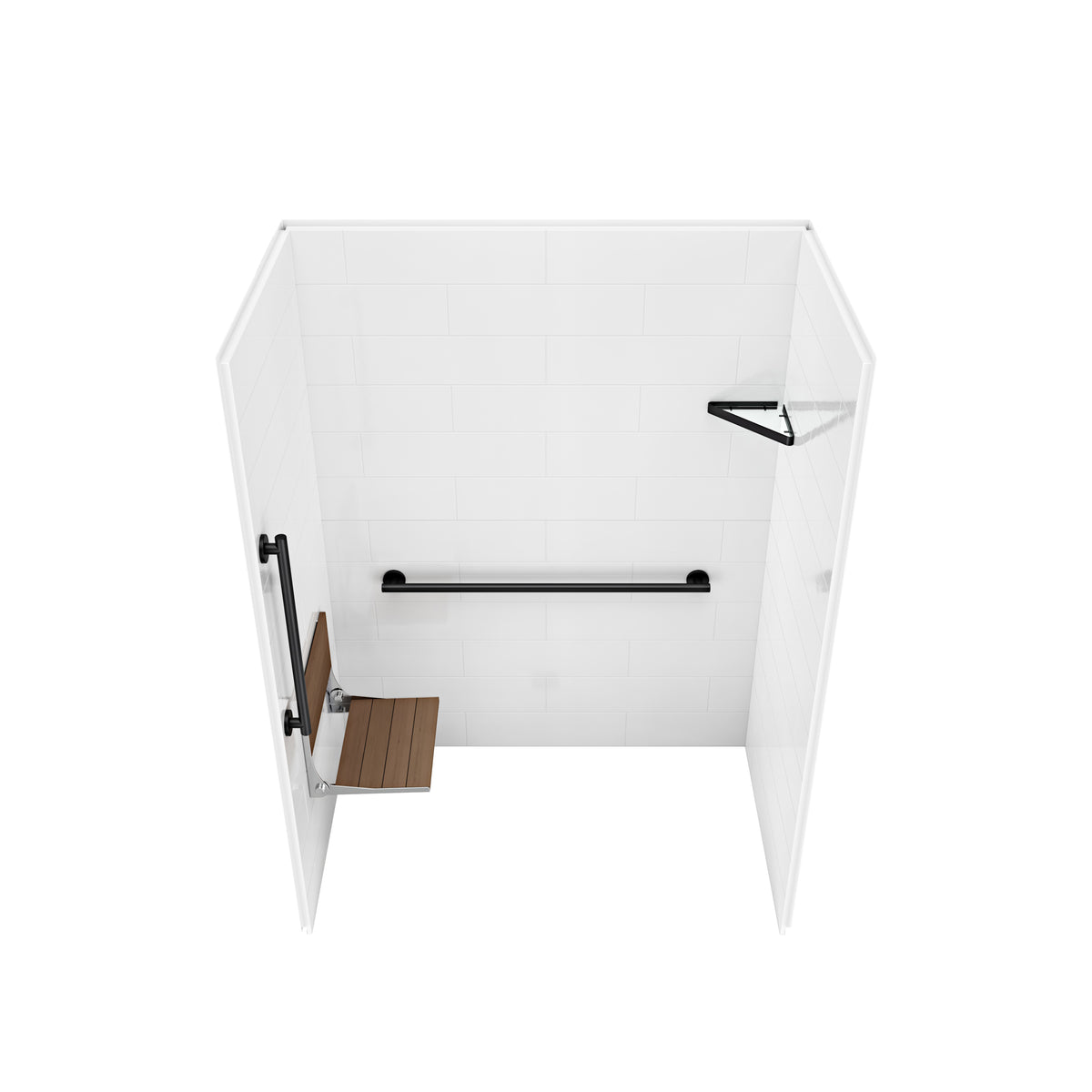 Neptune Aspire 6238 AcrylX Direct-to-stud Four-piece Alcove Shower Wall Kit - image 19