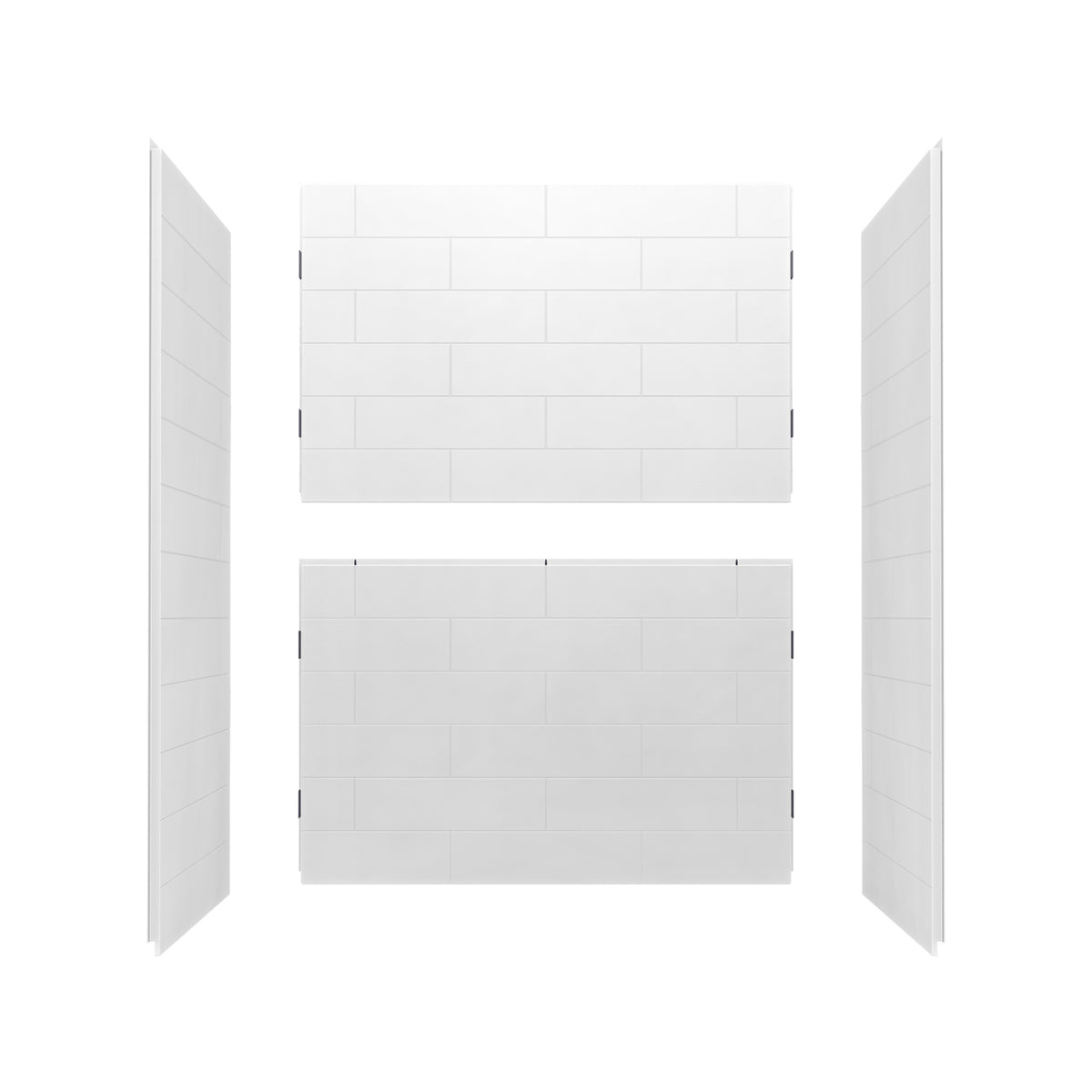 Neptune Aspire 6238 AcrylX Direct-to-stud Four-piece Alcove Shower Wall Kit - image 2
