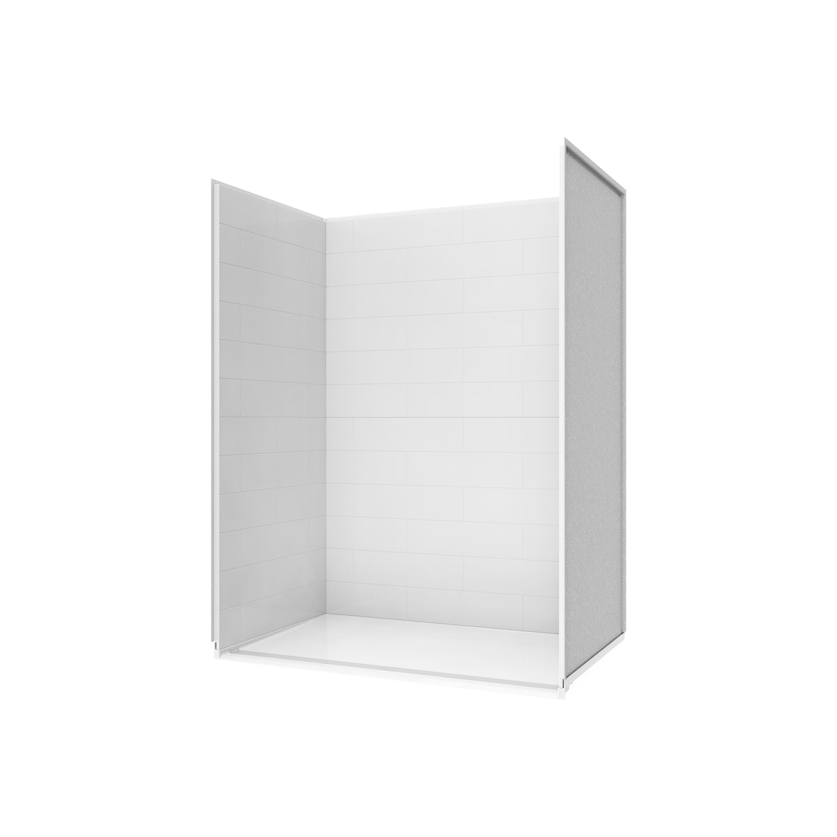 Neptune Aspire 6238 Premium Alcove Five-Piece Shower with ABS Linear Drain in White and Chrome Bars - image 32