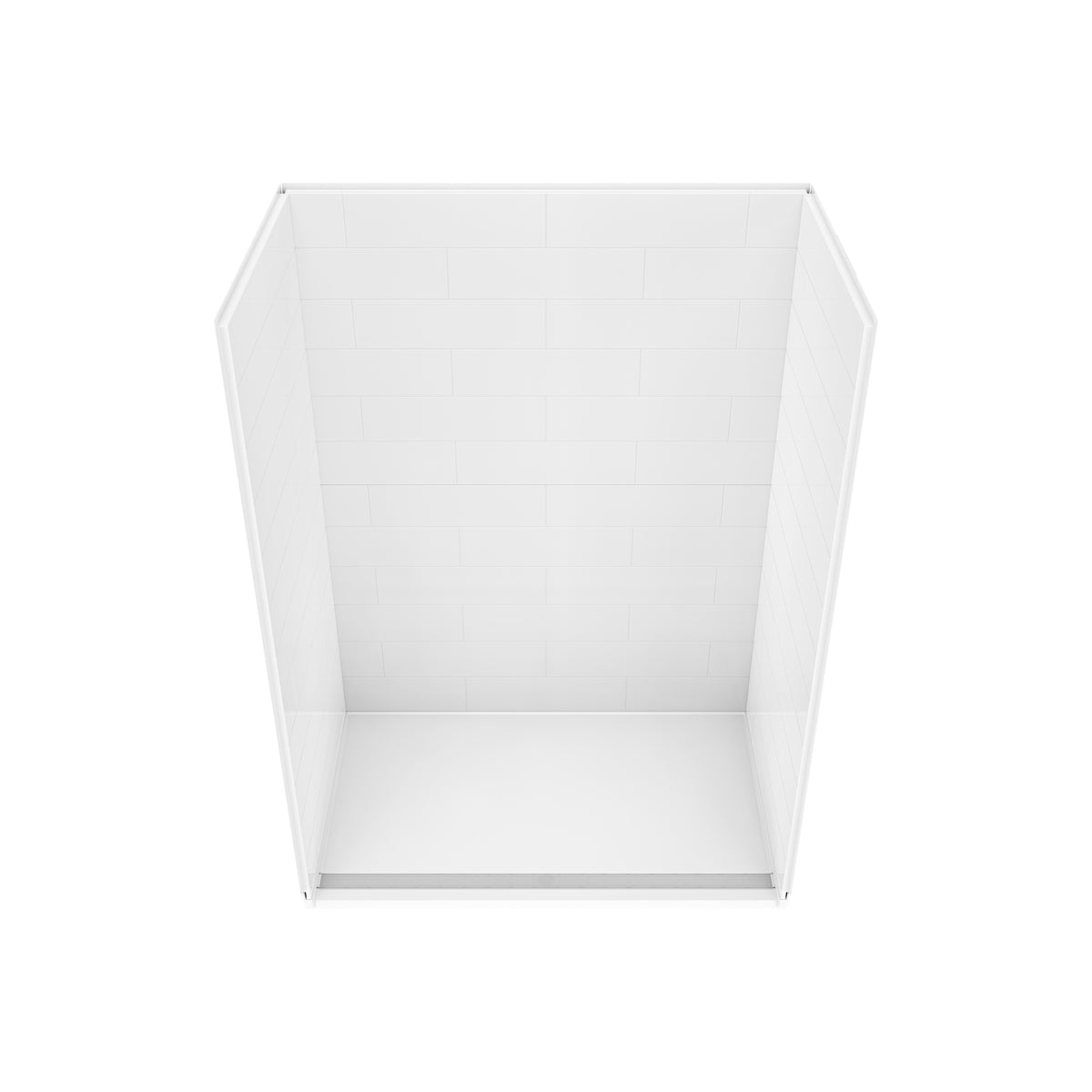 Neptune Aspire 6238 Premium Alcove Five-Piece Shower with ABS Linear Drain in White and Chrome Bars - image 33