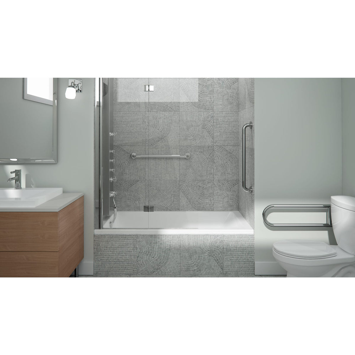 Neptune Astica 3060 IF Acrylic Alcove Bathtub in White