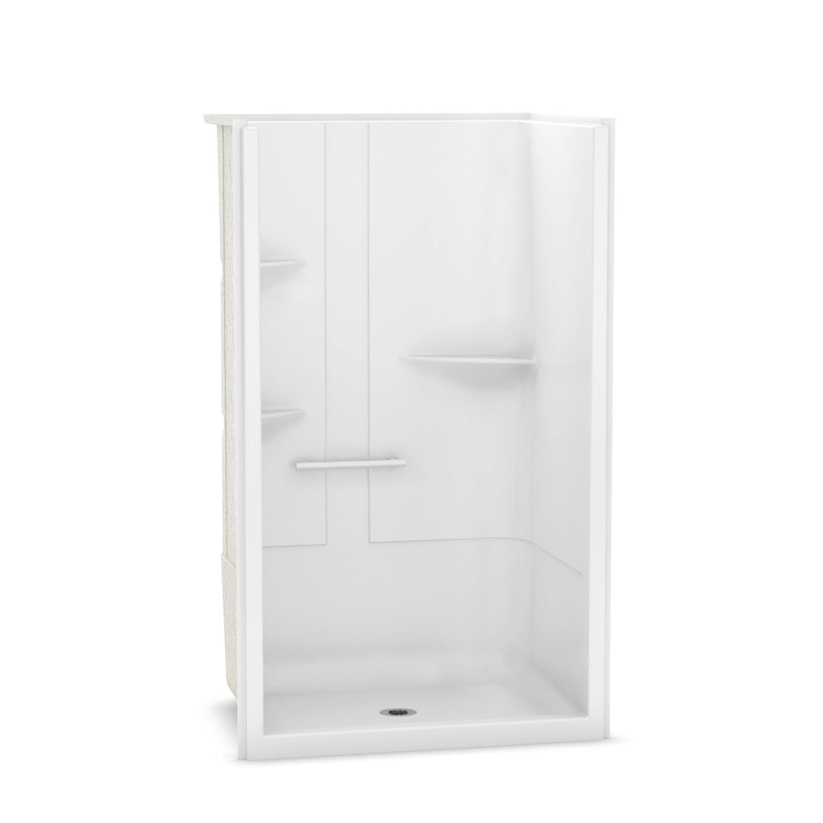 Neptune Astley SH-4834 Acrylic Alcove Center Drain One-Piece Shower in White - image 2