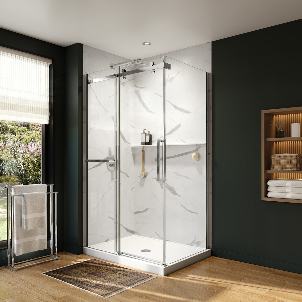 Neptune Axion 48 x 32 x 78 3/4 in 8mm Sliding Shower Door