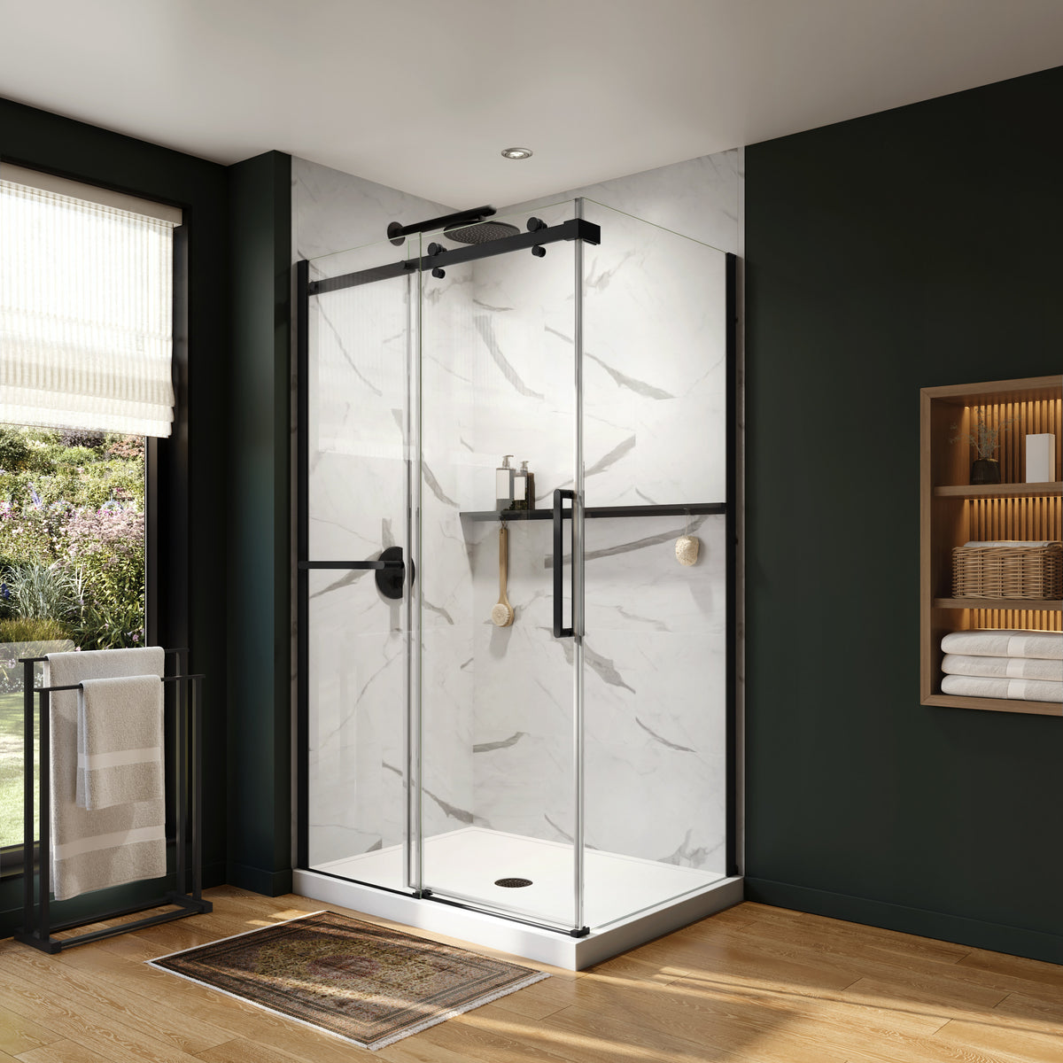 Neptune Axion 48 x 32 x 78 3/4 in 8mm Sliding Shower Door - image 6