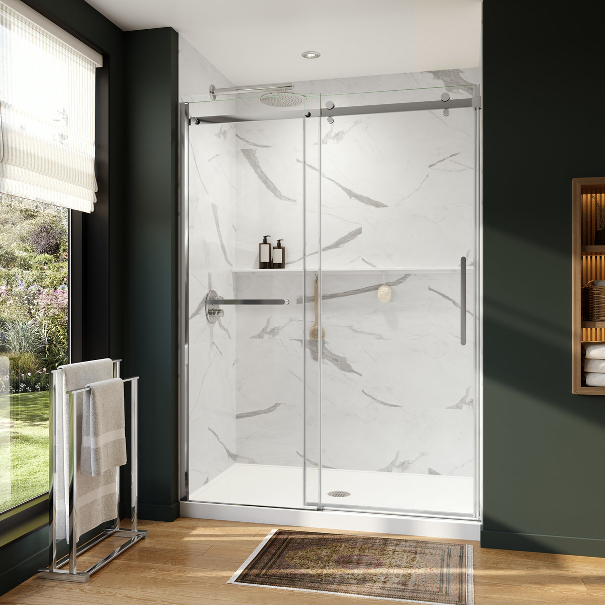 Neptune Axion 56 1/2-59 x 78 3/4 in 8 mm Sliding Shower Door