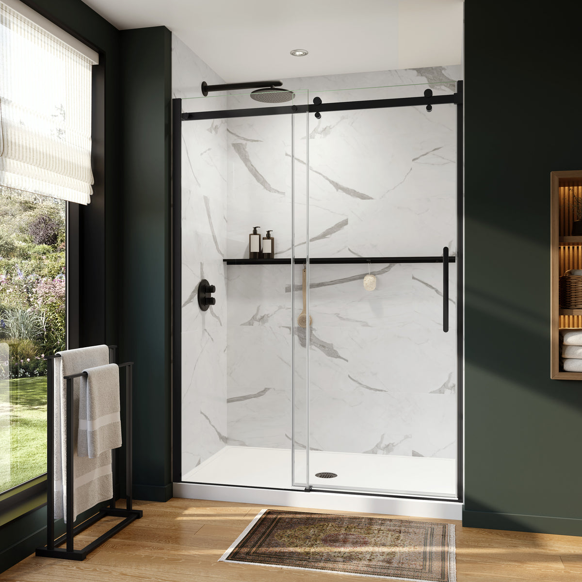 Neptune Axion 56 1/2-59 x 78 3/4 in 8mm Sliding Shower Door for Alcove Installation - image 6