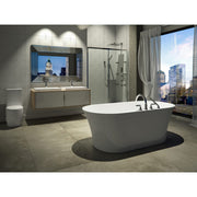 Neptune Baden 3260 AFR Acrylic Freestanding Center Drain Bathtub in White