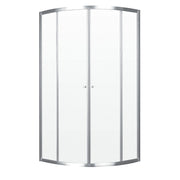 Neptune Barolo Neo-Round 36 x 36 x 36 in 4 mm Sliding Shower Door for Corner Installation with Clear Glass in Chrome