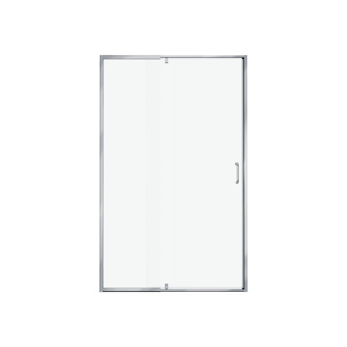 Neptune Belaya 44-48 x 72 in 6mm Pivot Shower Door for Alcove Installation with Clear Glass in Chrome - image 2