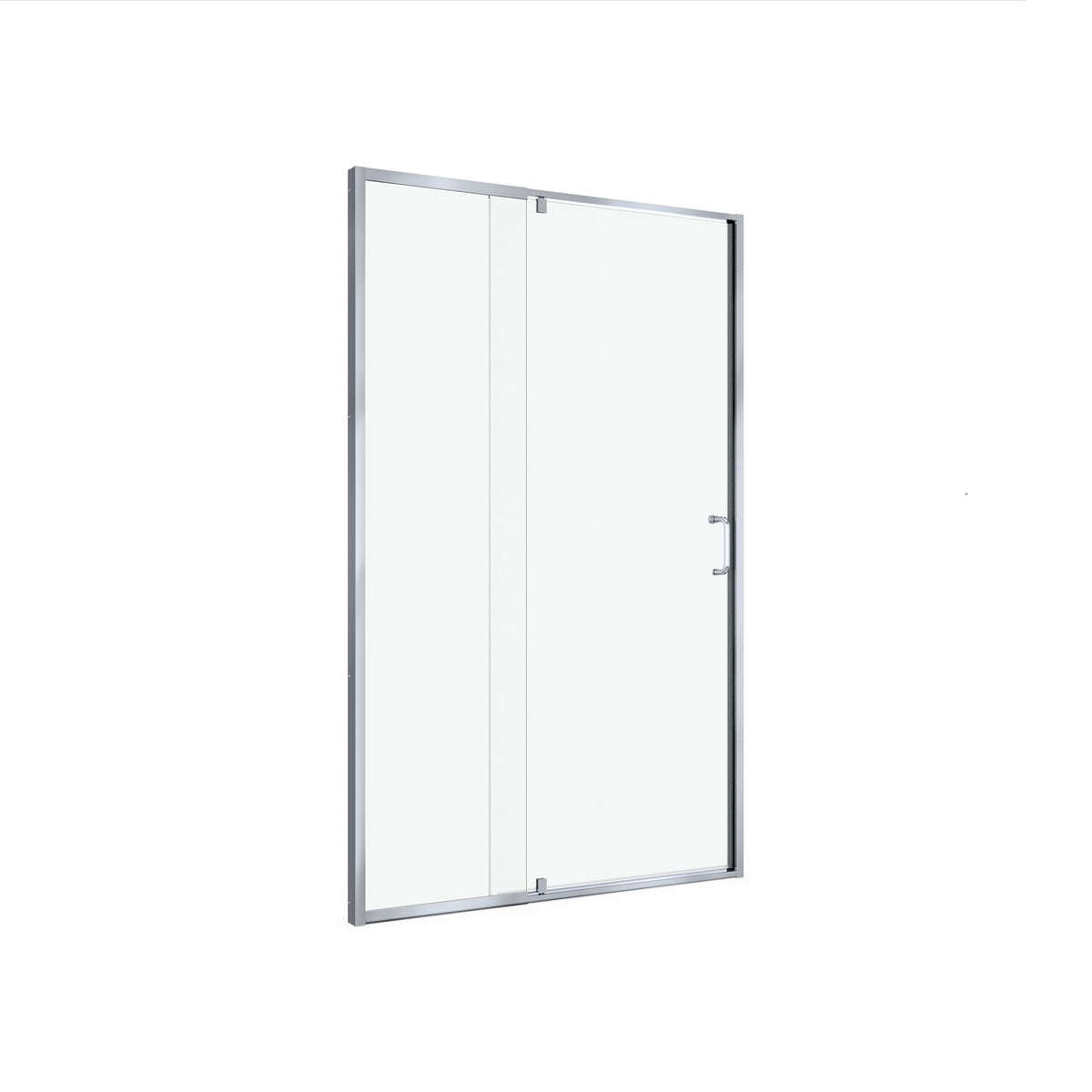 Neptune Belaya 44-48 x 72 in 6mm Pivot Shower Door for Alcove Installation with Clear Glass in Chrome - image 3