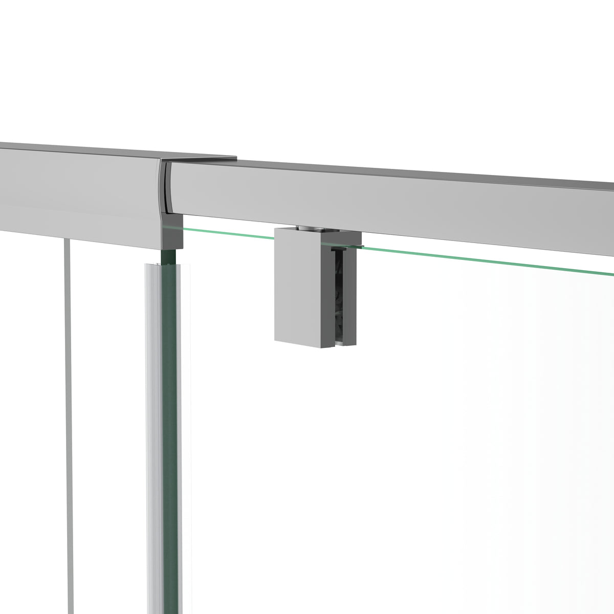 Neptune Belaya 56-60 x 72 in 6mm Pivot Shower Door for Alcove Installation with Clear Glass in Chrome - image 5