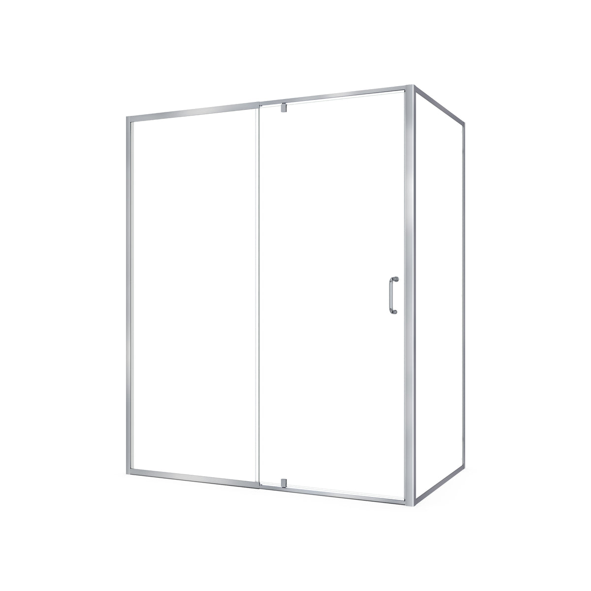 Neptune Belaya 60 x 36 x 72 in 6mm Pivot Shower Door for Corner Installation with Clear Glass in Chrome - image 2