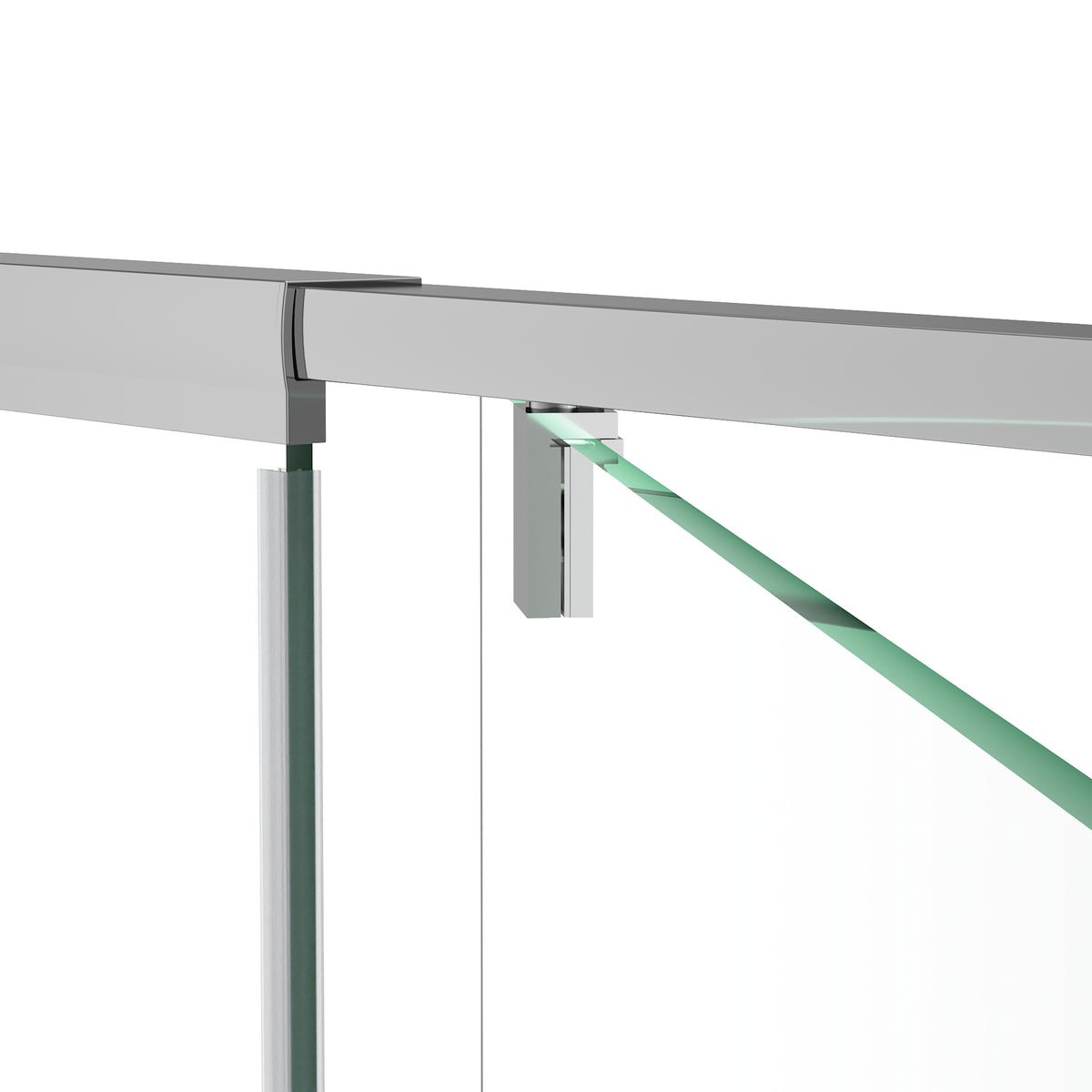 Neptune Belaya 60 x 36 x 72 in 6mm Pivot Shower Door for Corner Installation with Clear Glass in Chrome - image 5