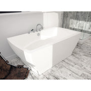 Neptune Believe 7236 Acrylic Freestanding Center Drain Bathtub in White