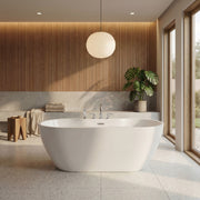 Neptune Berlin F1 3260 AFR Acrylic Freestanding Center Drain Bathtub in White