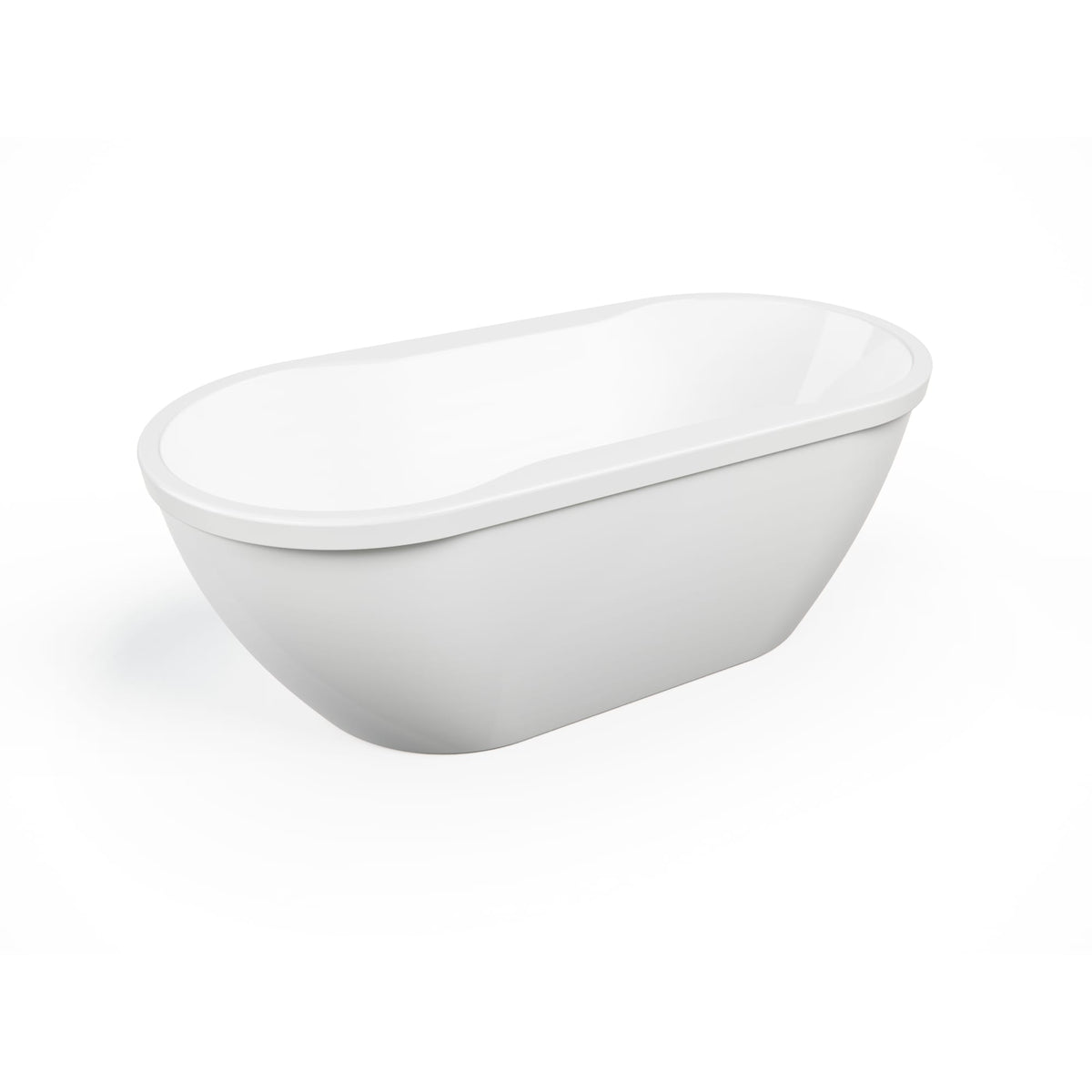 Neptune Berlin F2 3260 AFR Acrylic Freestanding Center Drain Bathtub in White - image 2