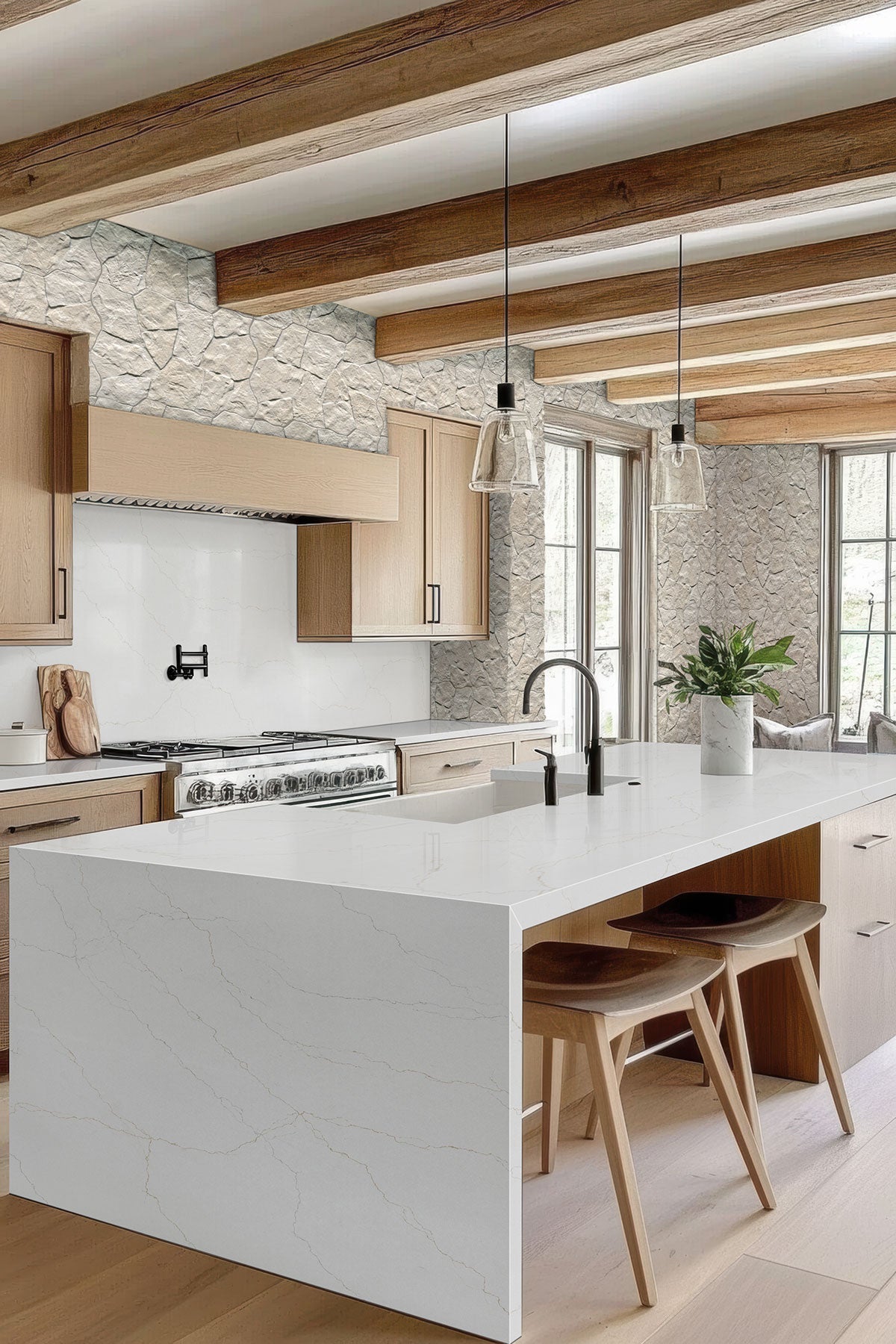MSI Neptune Blond 16 x 24 Matte Porcelain tile (NWGNEPBLO1624-N) – MSI room scene (kitchen)
