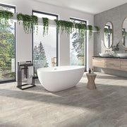 Neptune Braga 5929 AFR Solid Surface Freestanding Center Drain Bathtub in Matte White