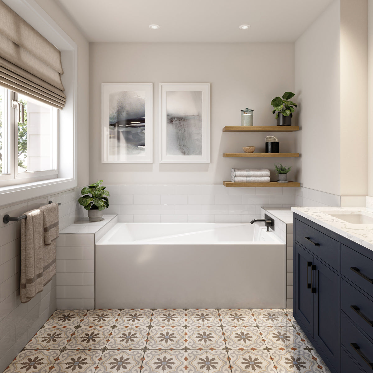 Neptune Breault 3260 IFS AFR Acrylic Alcove Bathtub in White - image 2