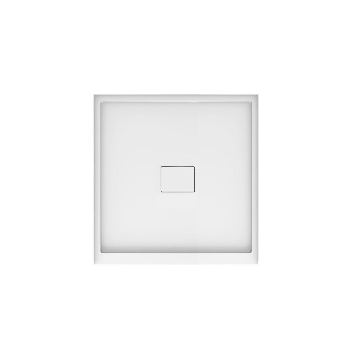 Neptune Cache 3636 Acrylic Shower Base in White with Center Drain