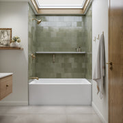 Neptune Clermont 3660 IFS AFR Acrylic Alcove Bathtub in White